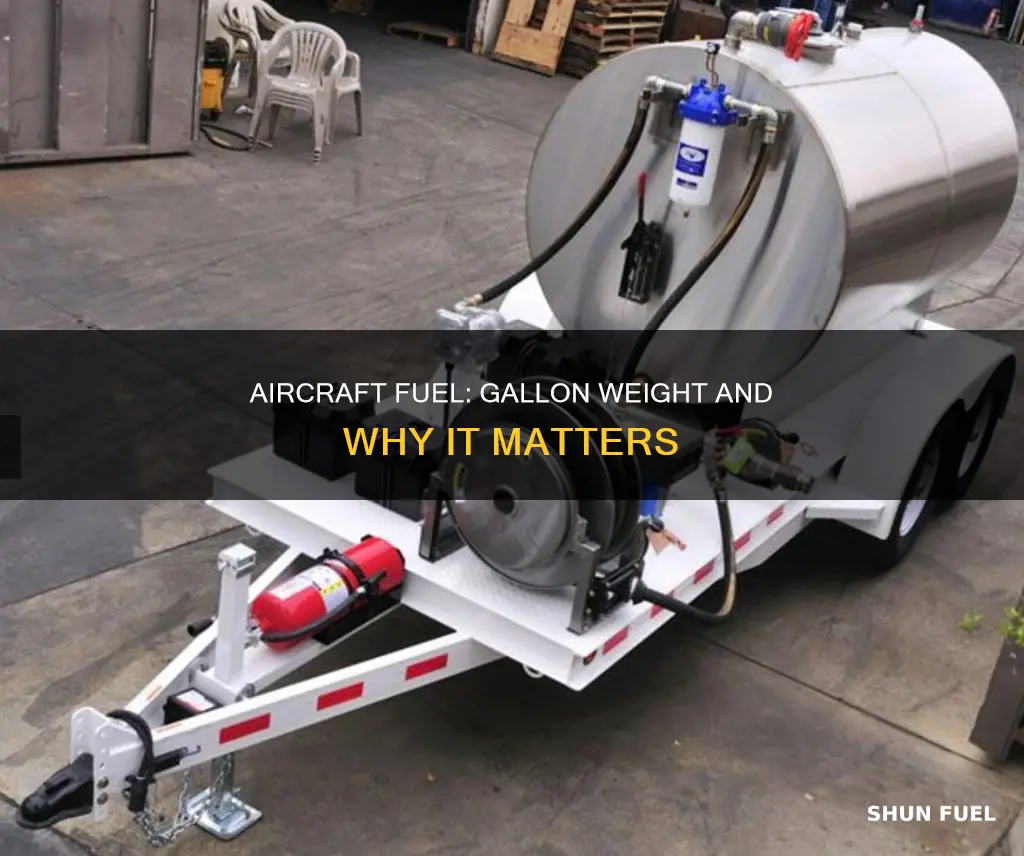 how much does a gallon of aircraft fuel weigh