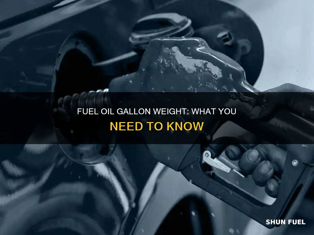 how much does a gallon of fuel oil way