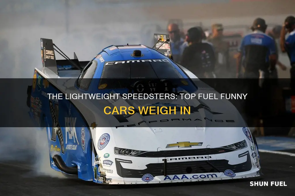 how much does a top fuel funny car weigh