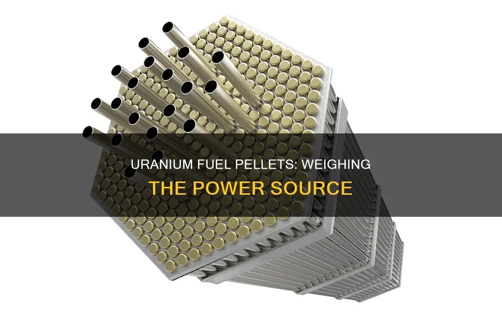 how much does a uranium fuel pellet weight