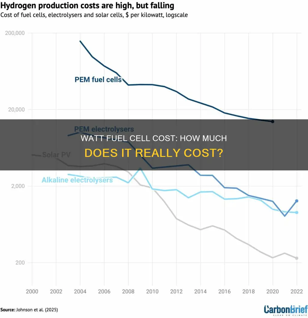 how much does a watt fuel cell cost