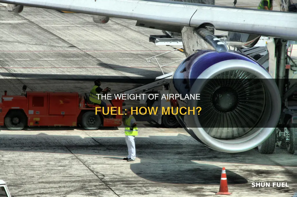 how much does airplane fuel weigh
