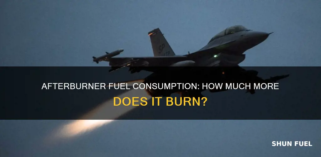 how much does an afterburner increase fuel consumption