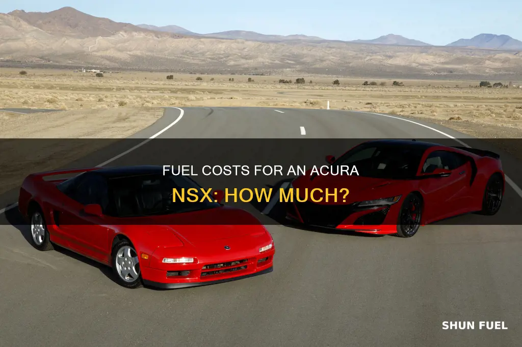 how much does fuel cost for an acure nsz
