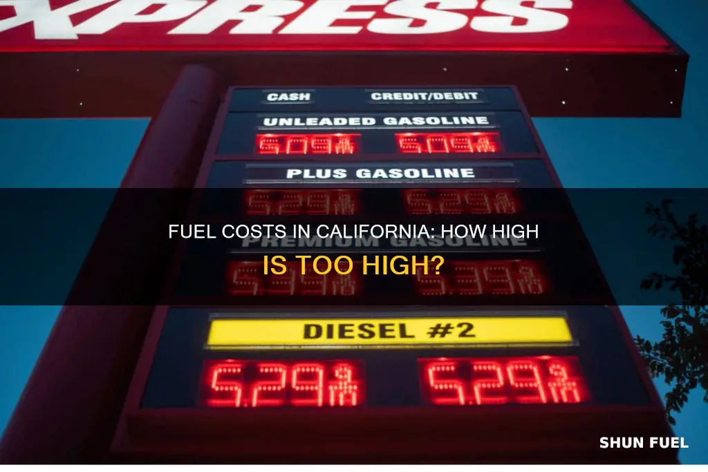 how much does fuel cost in california