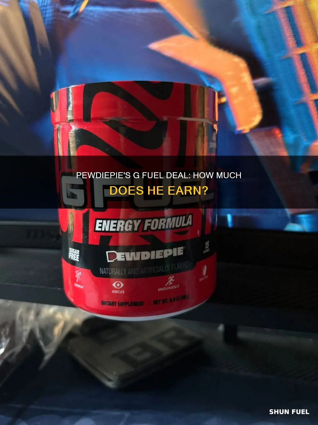 how much does g fuel pay pewdiepie