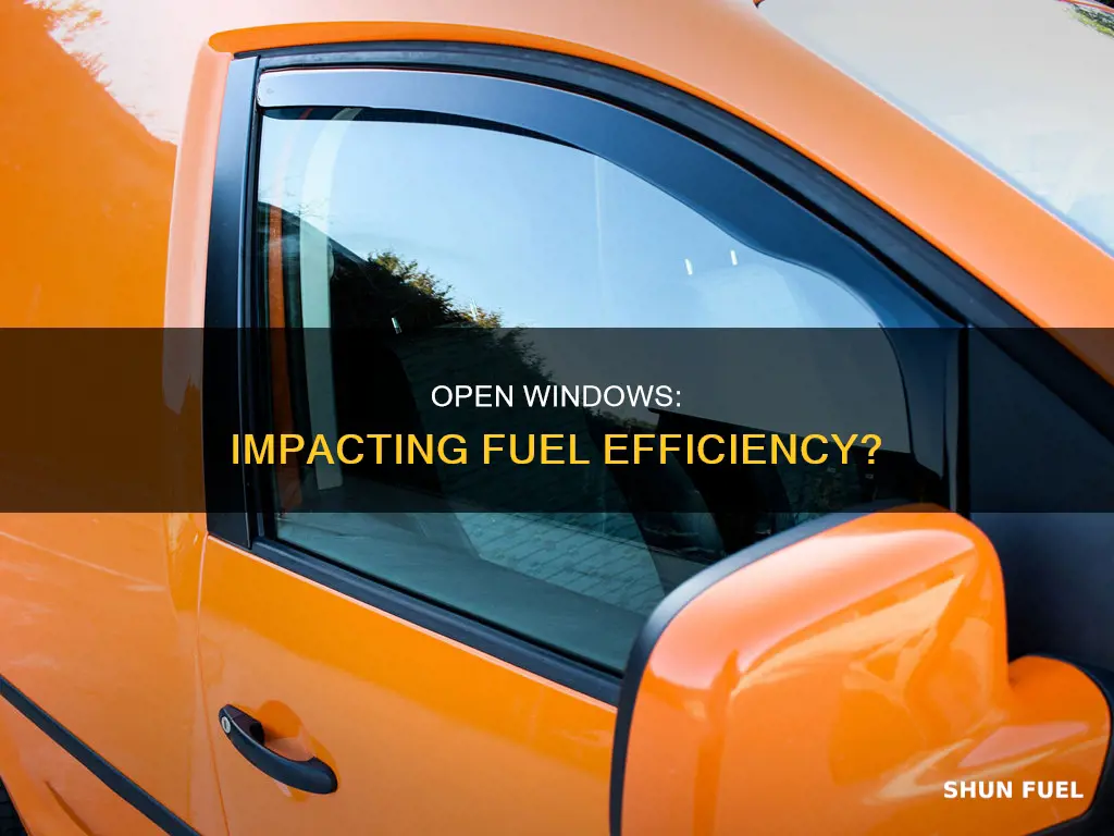 how much does having your windows open decrease fuel efficiency