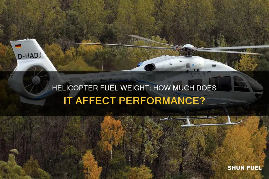 how much does helicopter fuel weigh