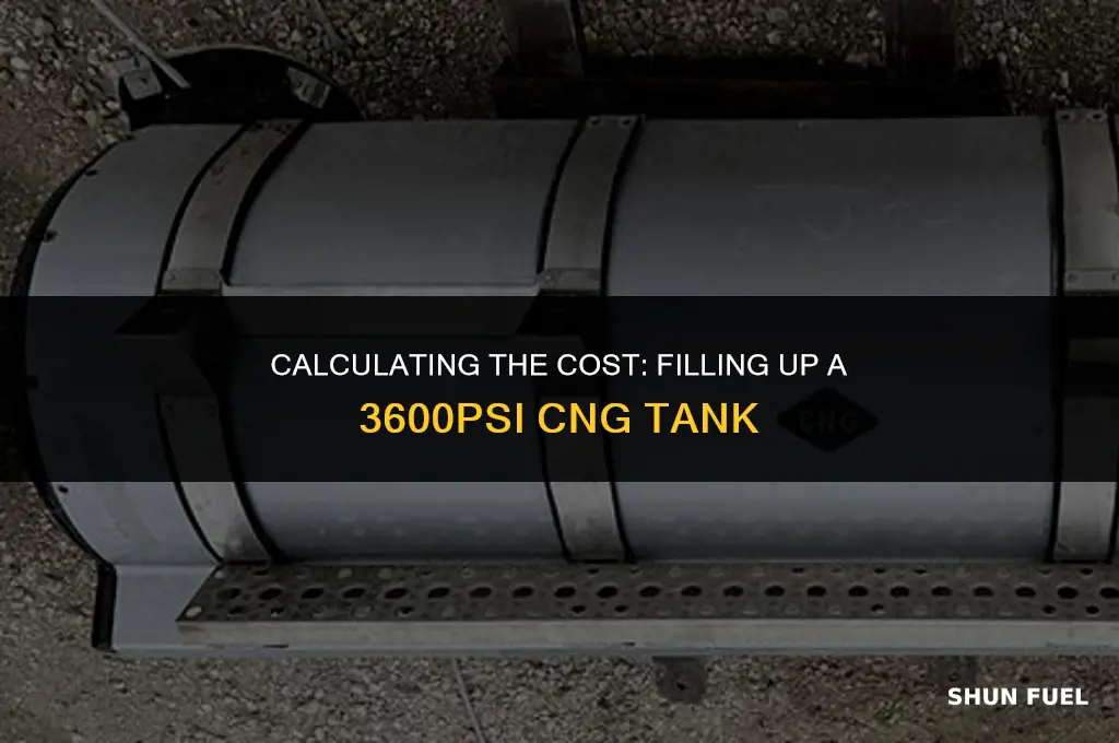 how much does it cost to fill up 3600psi cng
