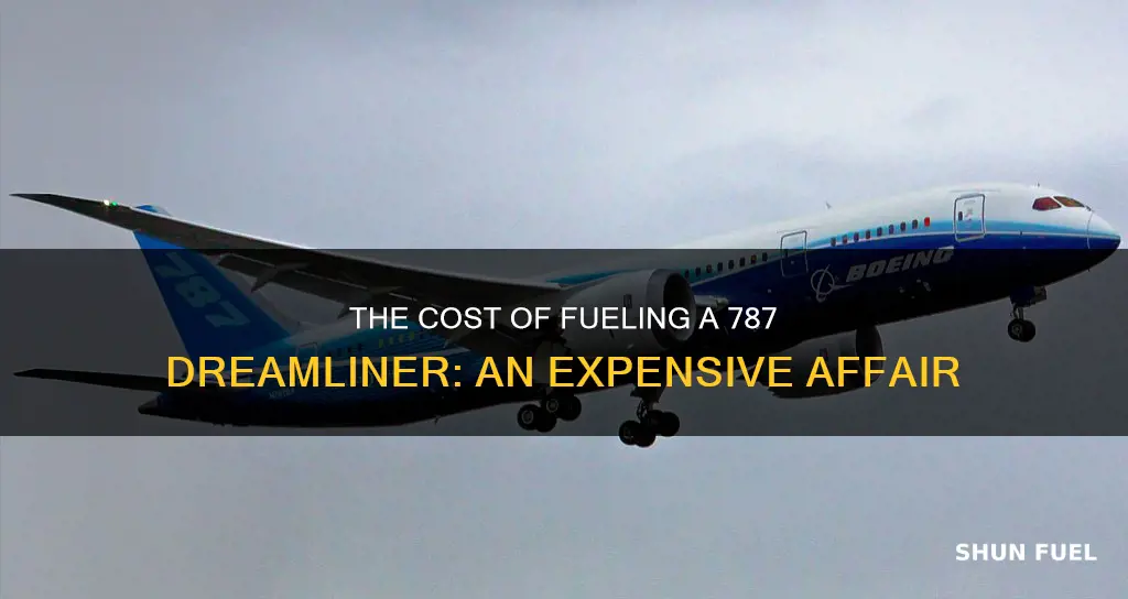 how much does it cost to fuel a 787