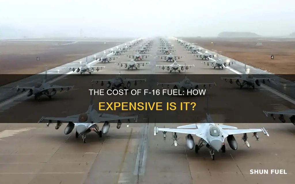 how much does it cost to fuel an f 16
