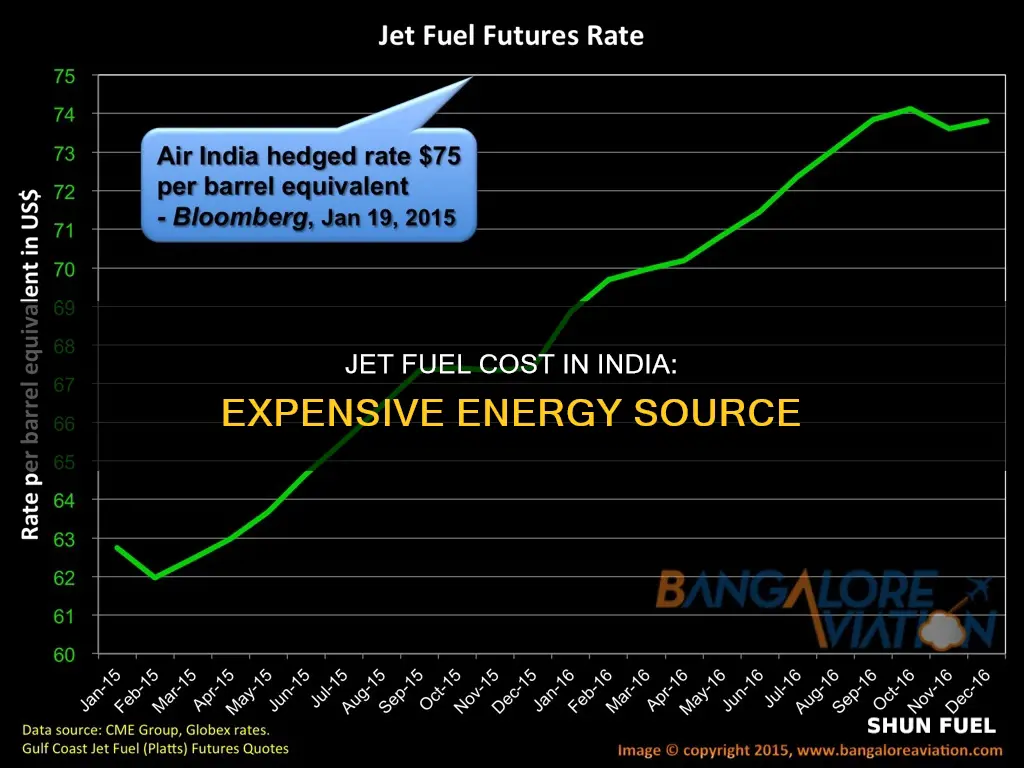 how much does jet fuel cost in india