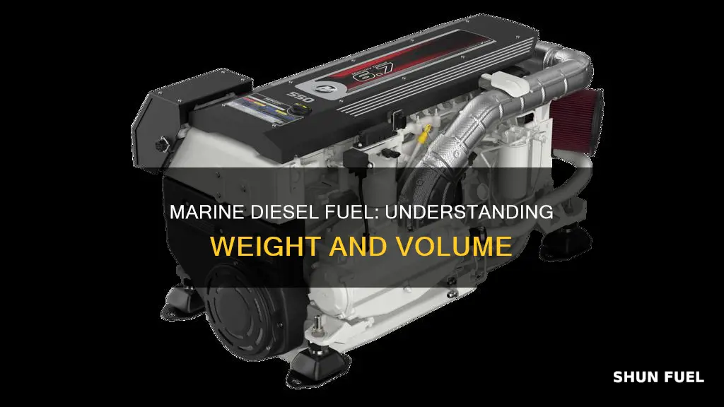 how much does marine diesel fuel weight