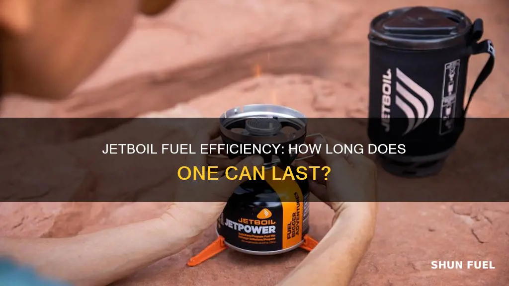 how much does one can of jetboil fuel last