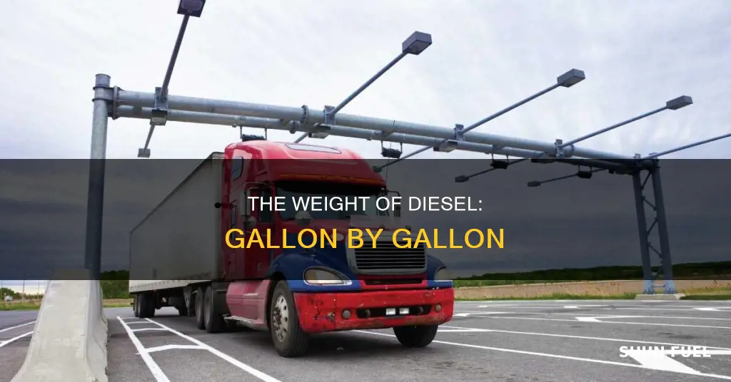 how much does one gallon of diesel fuel way