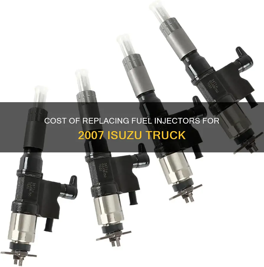 how much does replacement cust fuel injector izusu 2007