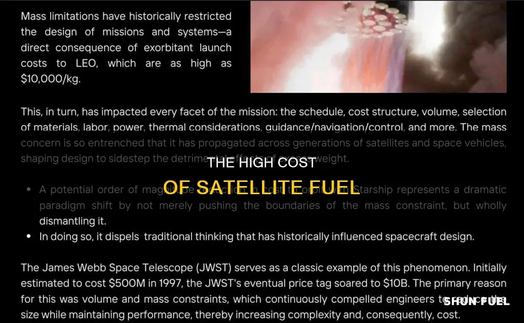 how much does satellite fuel costr
