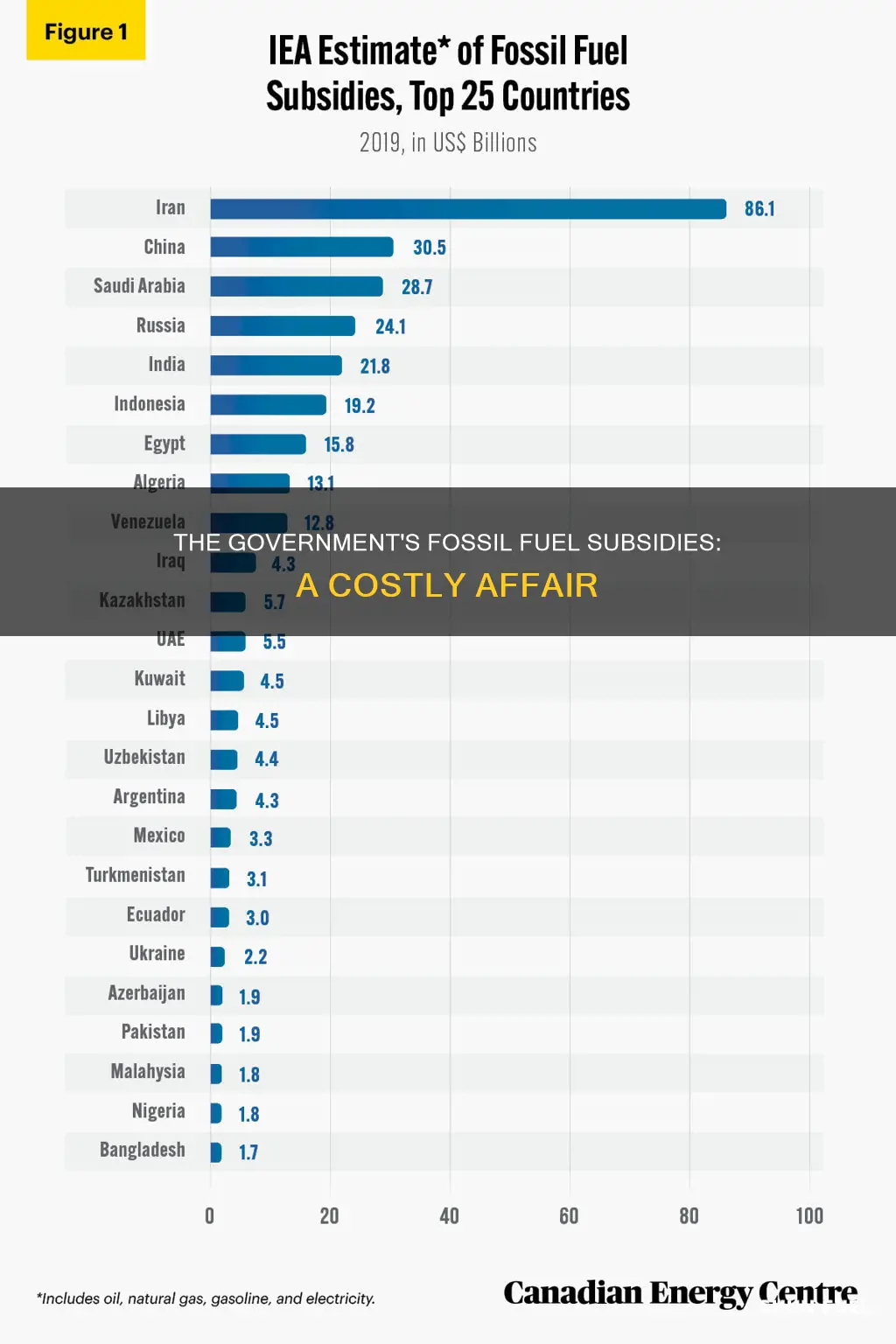 how much does the government subsidize fossil fuels