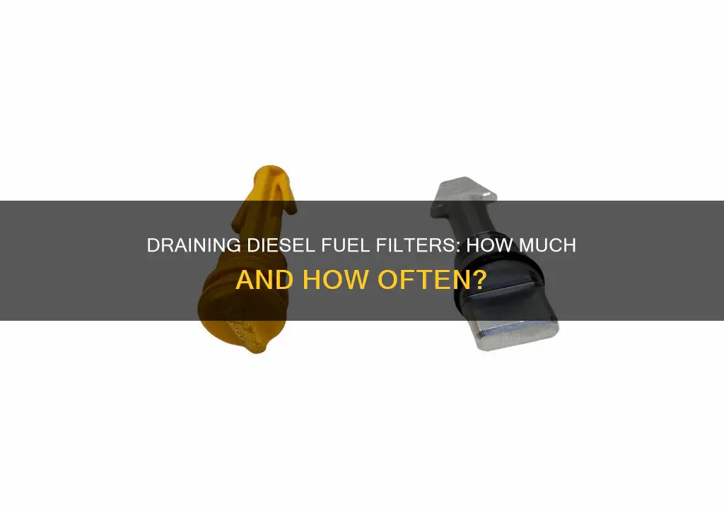 how much drain from diesel fuel filter
