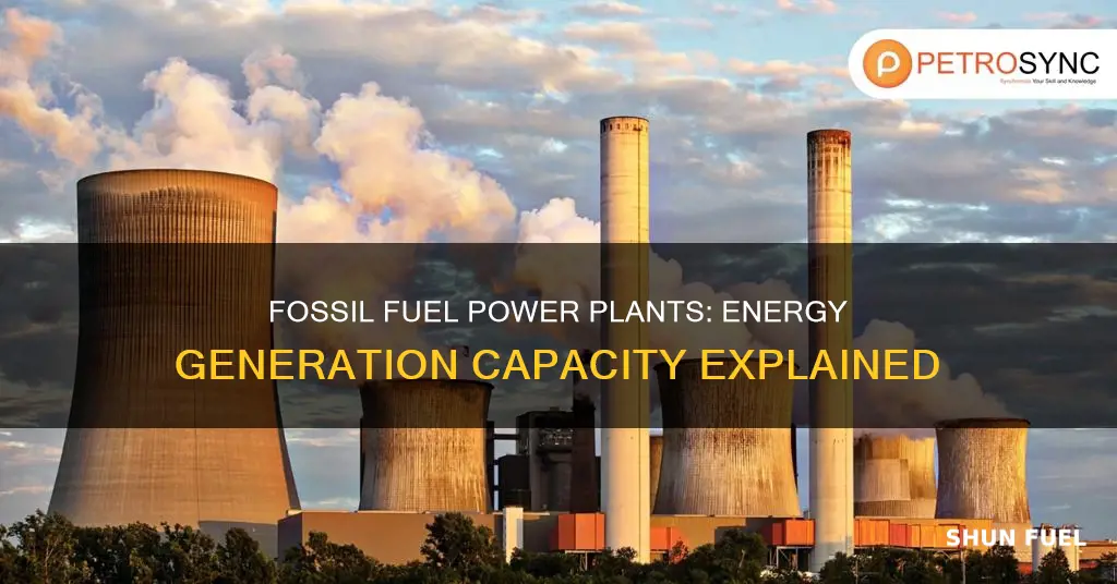 how much electricity does a fossil fuel power plant generate