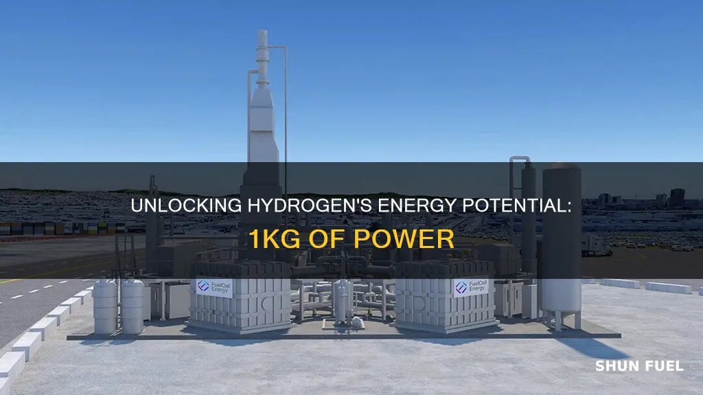 how much energy in 1kg of hydrogen gas fuel cell