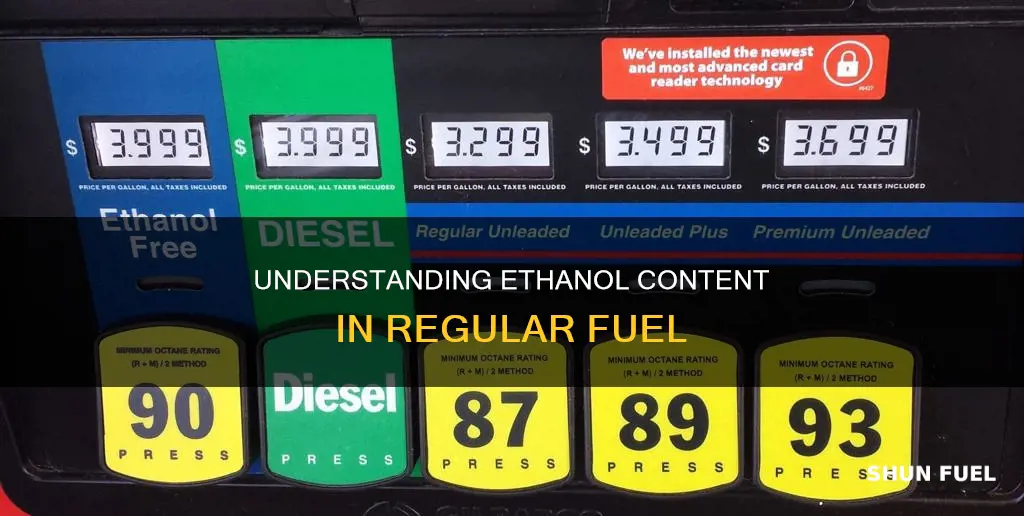 how much ethanol does normal fuel contain