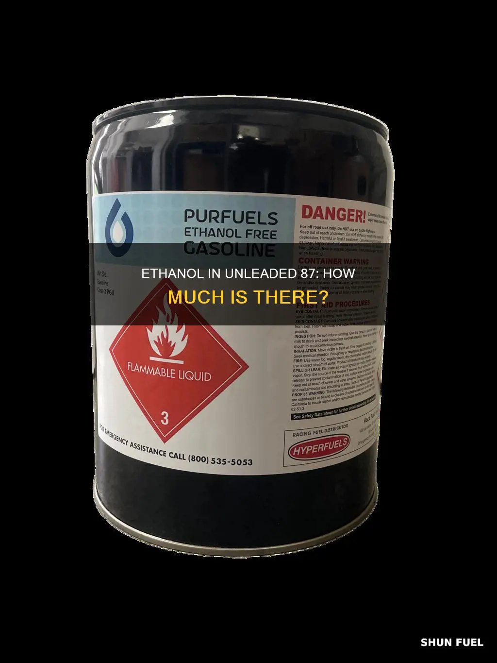 how much ethanol does unleaded 87 fuel contain