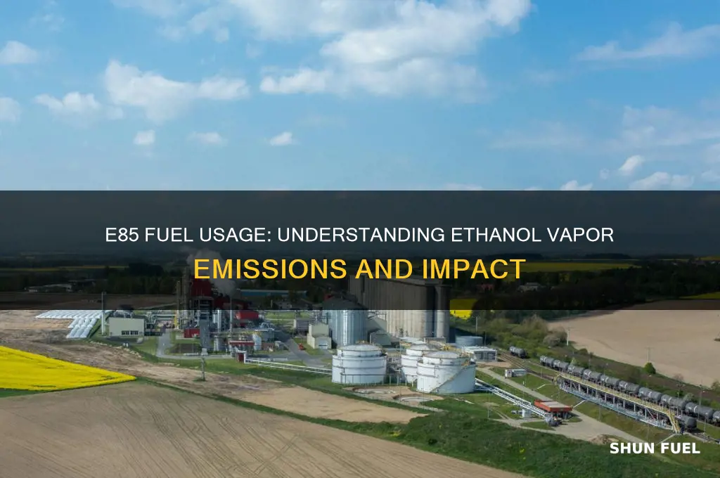 how much ethanol vapor comes out when using e85 fuel