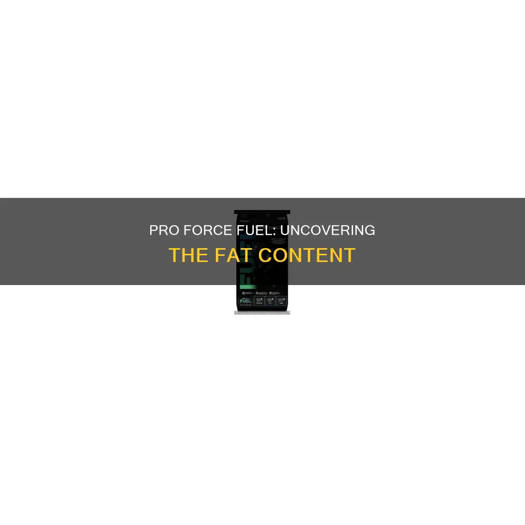 how much fat does pro force fuel have
