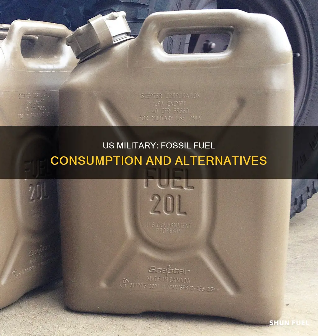 how much fosil fuel is used by the us military