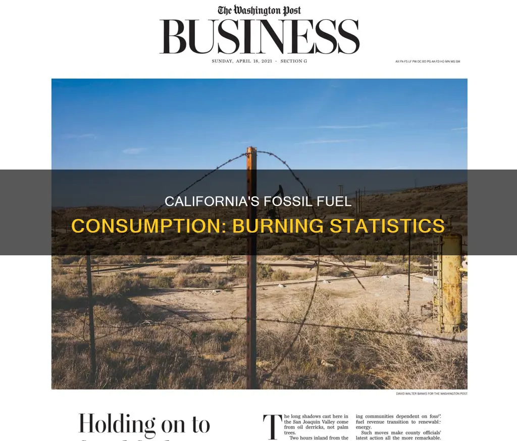 how much fossil fuels are burned a year in california