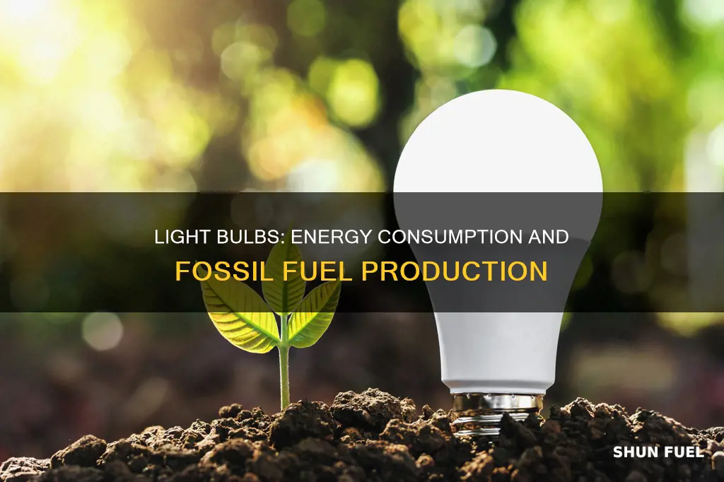how much fossil fuels are produced my light bulbs
