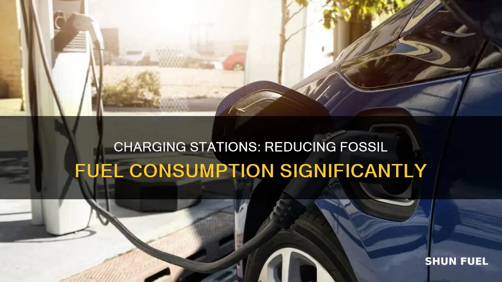 how much fossil fuels are reduced by charging stations