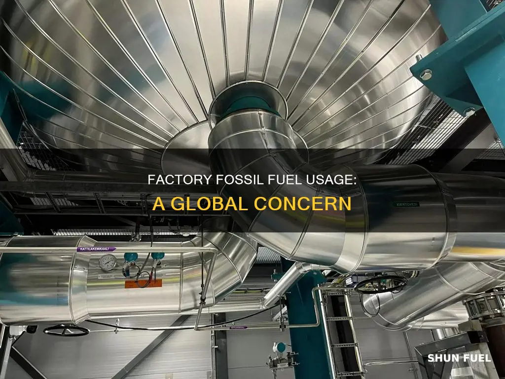 how much fossil fuels are used by factories