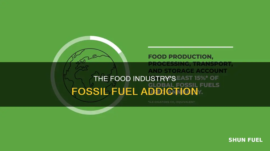 how much fossil fuels are used from the food industry