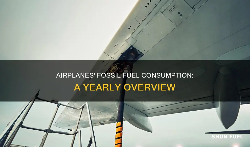 how much fossil fuels do airplanes consume annually