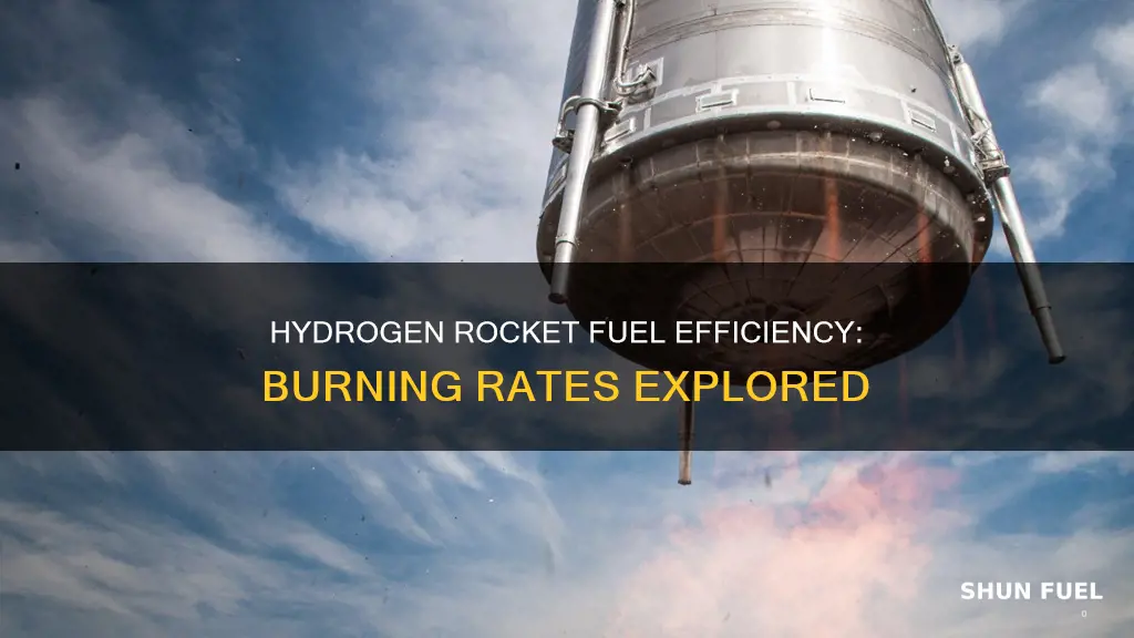 how much fuel a hydrogen rocket burns