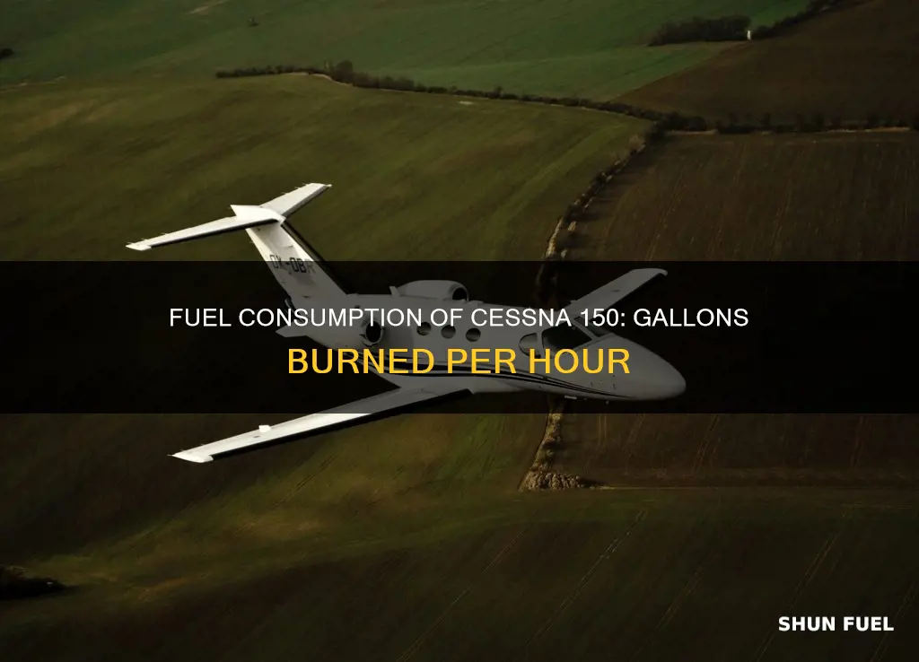 how much fuel an hour does a cessna 150 burn