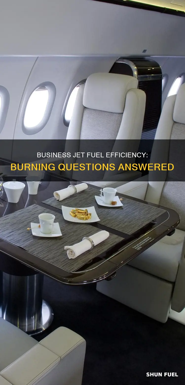 how much fuel burned business jet