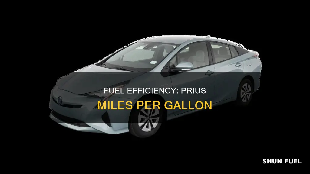 how much fuel burned per mile prius