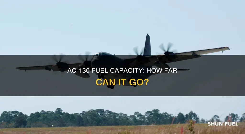 how much fuel can a ac130