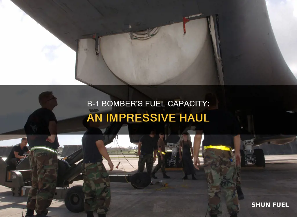 how much fuel can a b1 carry