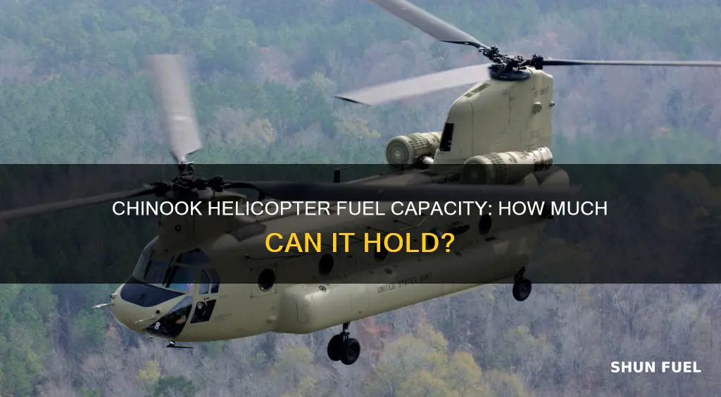 how much fuel can a chinook helicopter hold