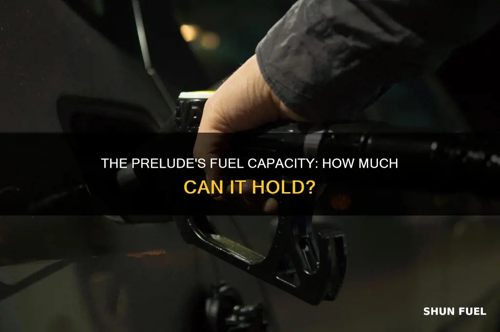 how much fuel can a stock prelude hold