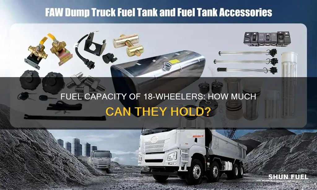 how much fuel can an 18 wheeler hold