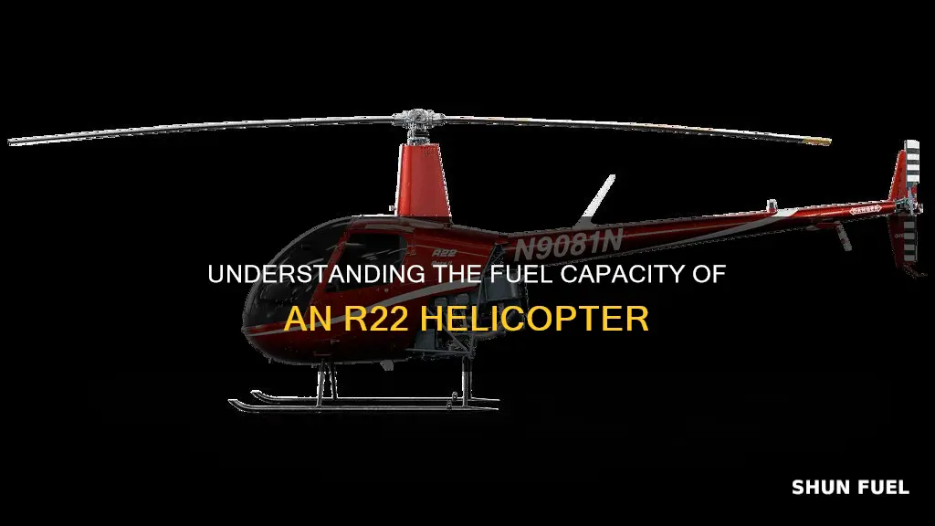 how much fuel can an r22 hold