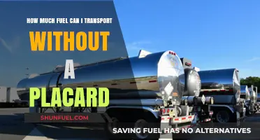 Fuel Transportation: Placard-Free Quantity Rules