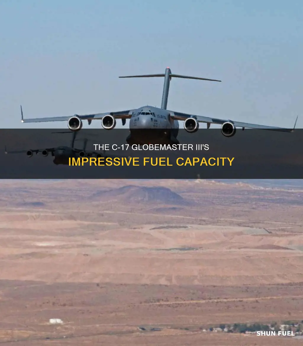 how much fuel can the c 17 globemaster iii hold