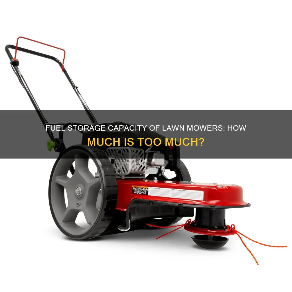 how much fuel capacity average lawn mower