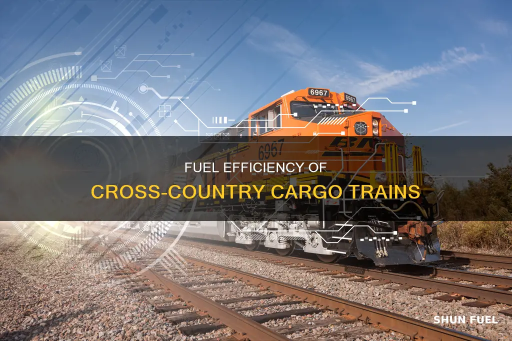 how much fuel cargo train cross country